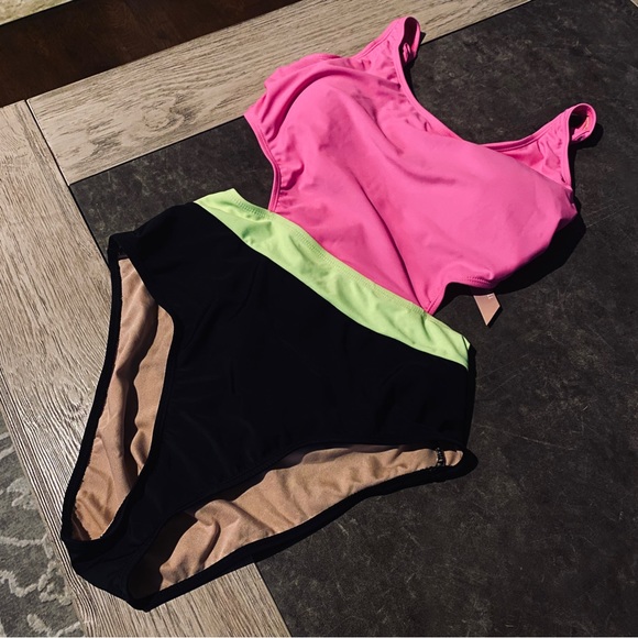 MOLYBELL One Piece  High Waisted Bathing Suit Monokini  Cutout Racerback Zip Up - Picture 11 of 16